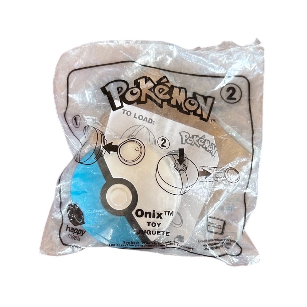 McDonalds Pokemon Happy Meal Toy 2019 Onix Launcher Alolan Sandshrew Card New